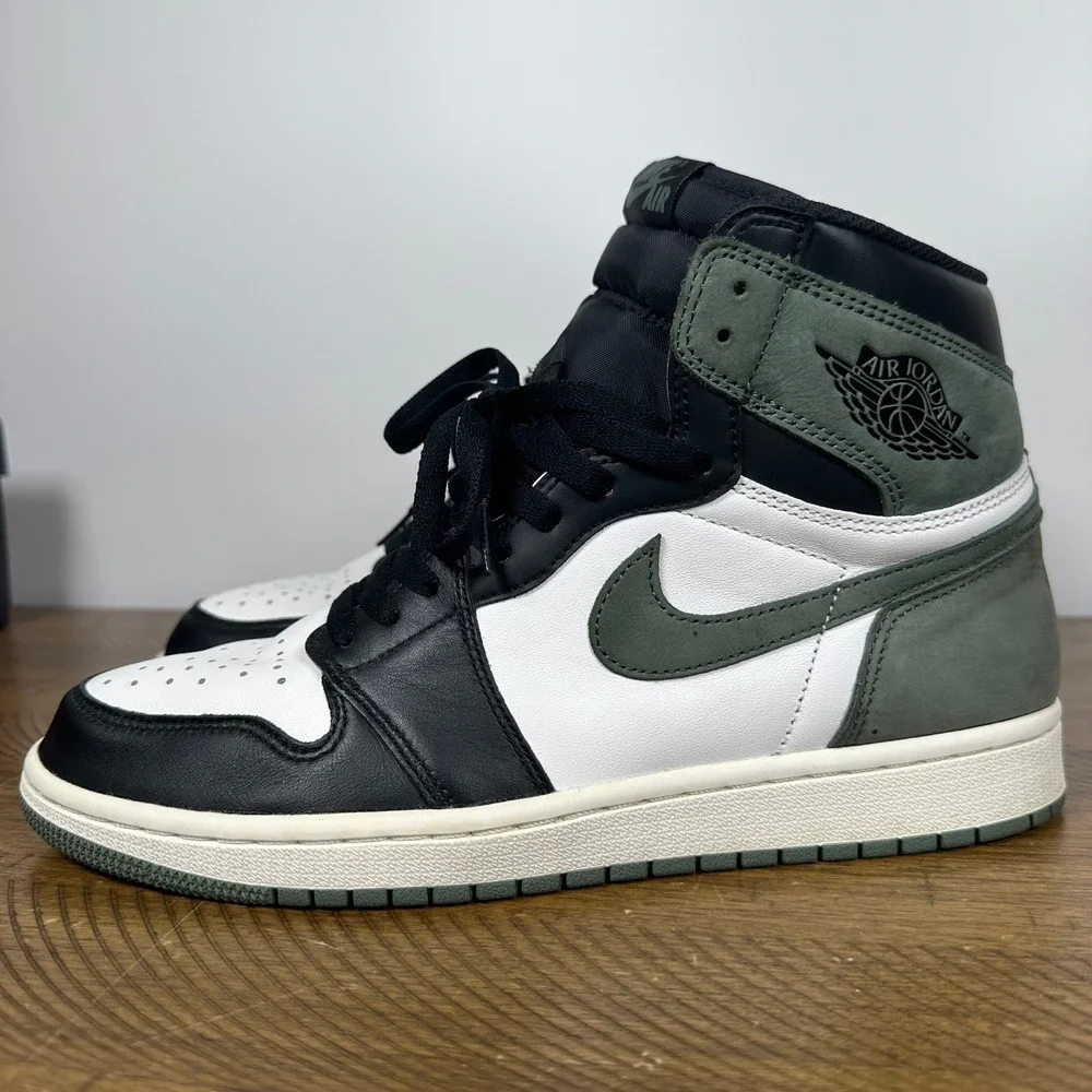 Air Jordan 1 Retro High Mens 10 Clay Green Best Hand Game Basketball Sneakers